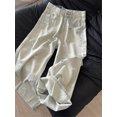 thumbnail image 3 of Pantalones vaqueros rectos estilo Preppy Y2k con lazo para mujer, pantalones acampanados de mezclilla de cintura alta, pantalones americanos elegantes de pierna ancha con diamantes, 3 of 5