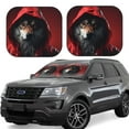 thumbnail image 1 of Balery Mysterious Hooded Wolf Parasol para parabrisas de coche de 2 piezas | Parasol plegable para parabrisas delantero de coche para la mayoría de sedanes-Small, 1 of 6