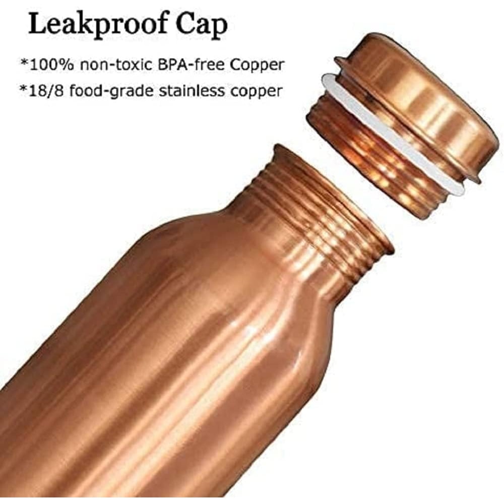 Anuna Essentials, 100% Pure Copper Water Bottle, 1 Litre