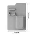thumbnail image 2 of Soporte de cepillo de dientes de acero inoxidable montado en la pared multifuncional, soporte de taza autoadhesivo, estante de almacenamiento para afeitadora de baño Adepaton CPB-DE-SSW150-1, 2 of 5