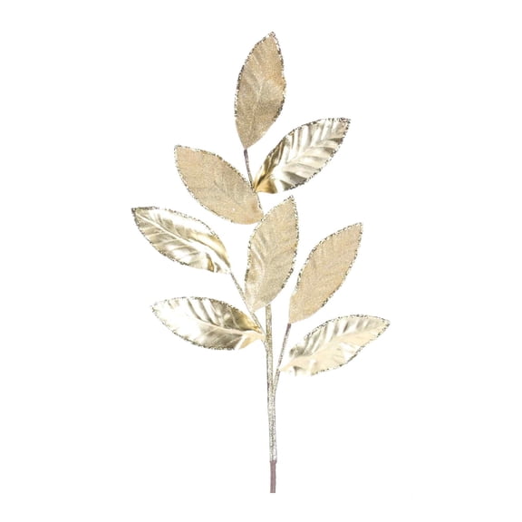 Melrose Set of 6 Glittered Leaf Christmas Artificial Sprays 28"