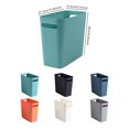 thumbnail image 4 of Large Trash Can Wastebasket Garbage Container Solid Color Color Waste Storage Bucket High-Capacity Organizers for Home Sundries Toiletries Storage Blue, 4 of 9