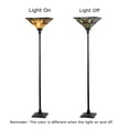 thumbnail image 2 of DOCHEER Tiffany Style Floor Lamp Torchiere Uplight 69" Tall, 2 of 6