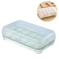 thumbnail image 1 of Soporte de plástico para huevos, soporte para bandeja de huevos rellenos con tapa, contenedores de huevos portátiles apilables para refrigerador con 15 ranuras para huevos para acampar nevera cocina Adepaton 2035459-1, 1 of 9