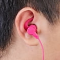 onn. Bluetooth InEar Headphones with MicroUSB Charging Cable, Pink