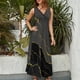 thumbnail image 2 of Black Gold Marble Geometry Vestido Sin Mangas Para Mujer, Traje De, Ropa De Cumpleaños, Verano, 2 of 5