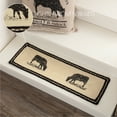 thumbnail image 4 of VHC Brands Farmhouse Flooring Miller Farm Charcoal Cow Jute Latex Backing Stenciled Nature Print Rectangle Stair Tread, Bleached White, 4 of 7