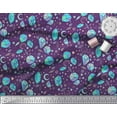 thumbnail image 3 of Soimoi Purple Heavy Canvas Fabric Heart & Crystal Stone Geometric Fabric Prints By Yard 58 Inch Wide, 3 of 3