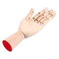 thumbnail image 2 of 7" Wood Art Mannequin Hand Model Flexible Moveable Fingers Manikin Hand Figure, Left Hand, 2 of 10