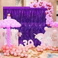 thumbnail image 4 of Cortinas con flecos de aluminio NUWDHP, color morado metalizado, 1 x 2,5 m, paquete de 2, 4 of 7