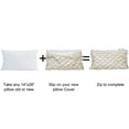 thumbnail image 2 of Home Soft Things Feathery Faux Fur 2 Piece Throw Pillow Cover Set - Ivory - 14" x 26", 2 of 4