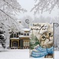 thumbnail image 3 of Newhomestyle Hello Winter Cat Snow Garden Flag, Seasonal Holiday Farmhouse Yard Outdoor Decoration12x18 Inch, 3 of 7