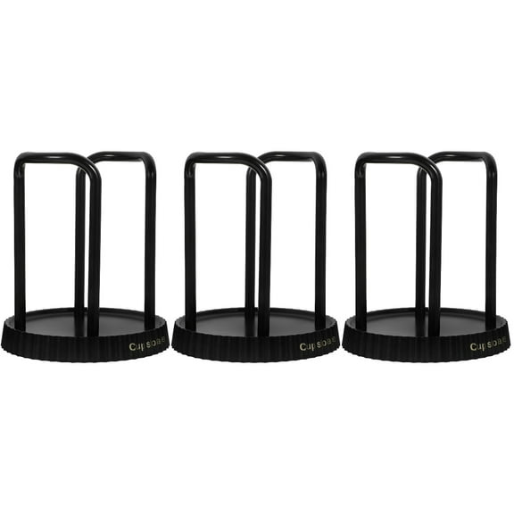 Hemoton  3 Count Desktop Paper Cup Organizer Coffee Mug Cupholder Car Coasters for Holders Office Black