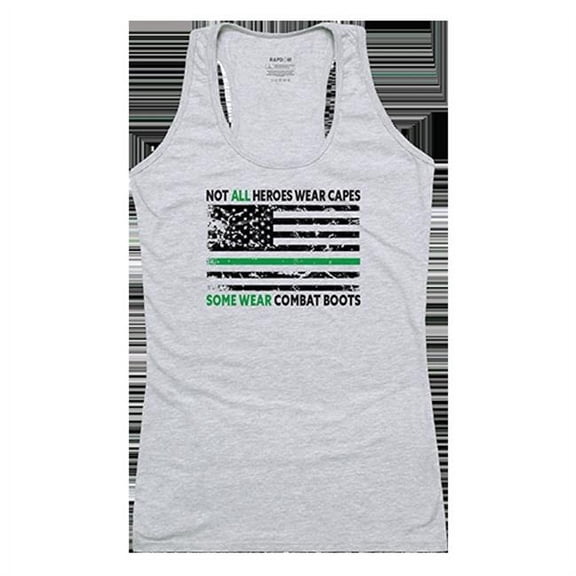 Not All with TGL Women Graphic Tank Top, Heather Grey - Large