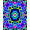 Blue, Pattern 1, variant on ODIKA 4'x6' Machine Washable Non-Slip Area Rug, Crystalline Prism Kaleidoscope Radiant Splash High Traffic Rug, Blue, 664209