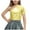 Gold-1, variant on (3-16y) Girls Solid Color Laser Sequins Shirt One-Shoulder Stretchy Performance Outfits Slash Short Sleeve Round Neck Cropped Tops Hot Pink-3 8 Years