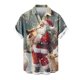 thumbnail image 2 of Blusa y camisa de manga corta con cuello vuelto para hombre, blusa informal de moda con cuello vuelto, blusa estampada de manga corta con botones, blusa de poliéster para hombre, 2 of 4