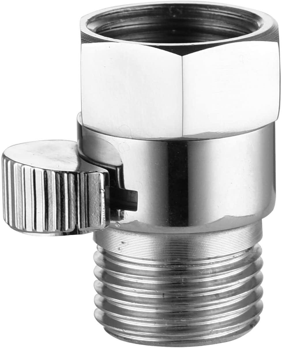 Brass Shower Head Stop Valve with On/Off Valve 1/2 Male and Female