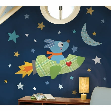 York Wallcoverings RMK2001GM RoomMates Rocketdog Peel & Stick Giant Wall Decals