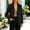 Black plus size blazer for women a1, variant on Women Plus Size Fall Winter Collared Long Sleeve Button Down Blazer Jackets Open Front Casual Business Work Blazer Solid Dressy Trendy Fashion, Light Blue S