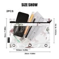 thumbnail image 3 of Dailycode 2 Pack Pencil Pouch for 3 Ring Binder Smooth Zipper Folders with Pockets Clear Window Pencil Case, Striped Bow, 3 of 6