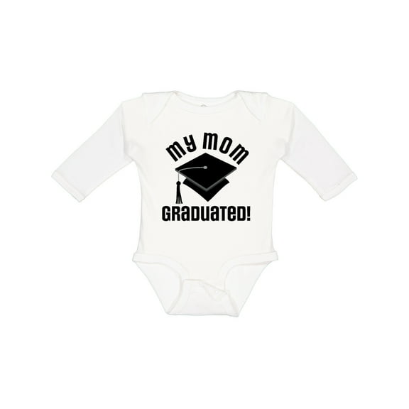 Inktastic My Mom Graduated Boys or Girls Long Sleeve Baby Bodysuit