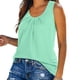 thumbnail image 4 of Mujeres sueltas casual sin mangas cuello redondo sólido casual blusa camiseta túnica tops Fridja qr4389, 4 of 7
