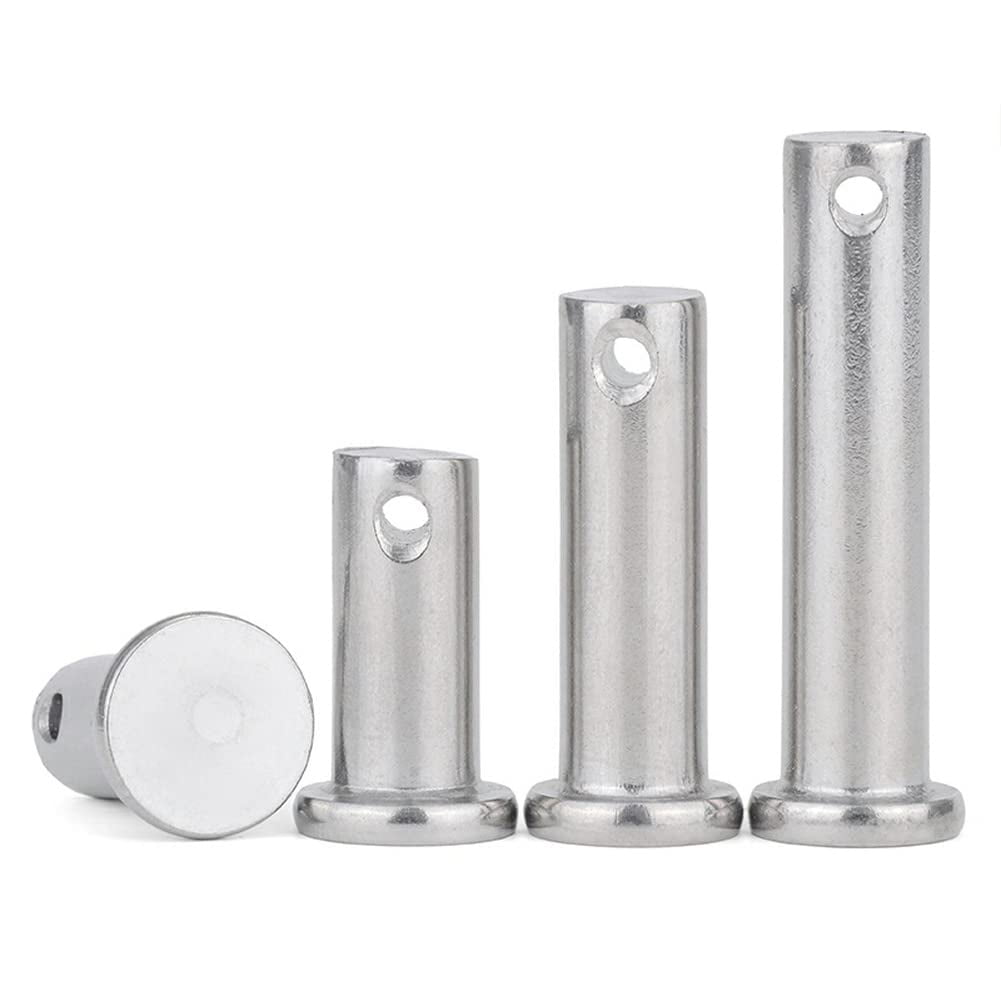 10 Pcs 304 Stainless Steel Large Flat Head Hex Socket Set Screws for Machining Fittings 6x25mm.