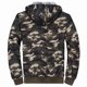 thumbnail image 2 of Chaqueta con capucha ligera y camuflaje de forro polar con cremallera para hombre y mujer., 2 of 5