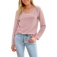 thumbnail image 7 of BLVB Scoop Neck Long Sleeve Tops for Women Loose Fit T-Shirts Casual Fall Layer Trendy Basic Tees Shirts for Ladies, 7 of 7