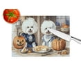 thumbnail image 2 of Bichon Frise Fall Kitchen Pumpkins Glass Cutting Board Large 12 in x 15 in, 2 of 5