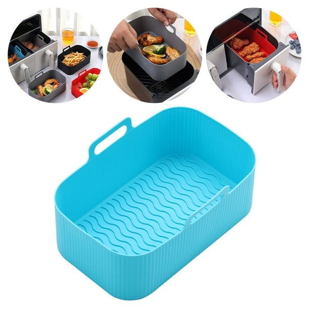 Fiudx Revestimiento Reutilizable para Freidora, de Silicona Antiadherente, Fácil de Limpiar, Resistente Al Calor Hasta 232 °C, para Freír, Hornear y Cocinar Al Vapor, Ideal para Cocineros Caseros, 19