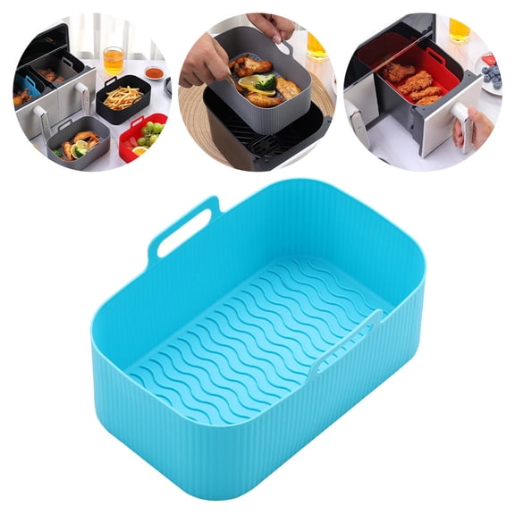 Air Fryer Silicone Liners Pot for 3 to 5 QT, BPA-Free, Food Grade Airfryer Basket Bowl, Replacement of Flammable Parchment Paper, Reusable Baking Tray Oven Accessories(7.68x4.92x2.76in)