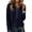 E3-Navy, variant on Textilo Womens Waffle Knit Sweatshirts Tops Patchwork Denim Long Sleeve Sweater Half Button Collared Tshirts Blouses Loose Fit Fall Winter 2026 Retro Casual Clothes,Green 2XL