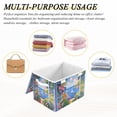 thumbnail image 6 of Yayeee Collapsible Cube Storage Bin with Lid Fabric Closet Decorative Basket with Handles, Pink Floral Window, 6 of 7