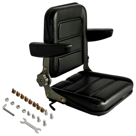 Koomaha Universal Seat for Forklift Garden Tractor Lawn Mower w/Adjustable Backrest