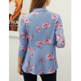 thumbnail image 3 of Doublju Womens 34 Shirring Sleeve One Button Casual Blazer Jacket With Plus Size, 3 of 5