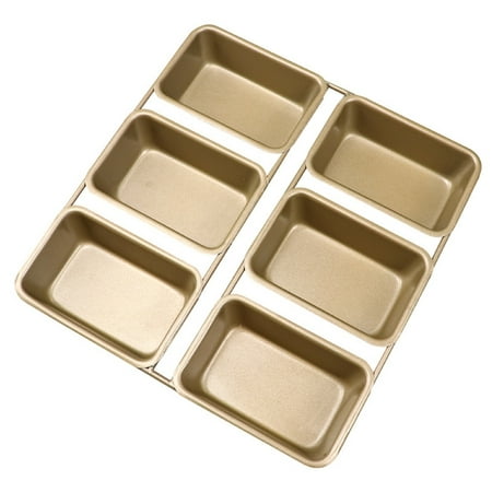 

YEUHTLL 6/18 Cavity Square Loaf Pan Non-Stick Brownie Cake Mold Carbon Steel Mini Bread Bakeware Kitchen Baking Tool Easy to use
