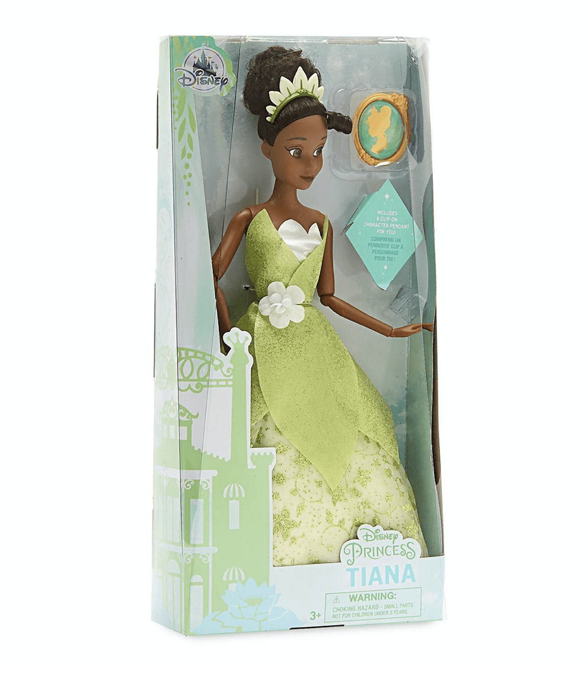 Disney Tiana Premium Doll with Light-Up Dress Robe Princess and the Frog 11'' 
