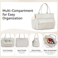 thumbnail image 4 of Holuxer Insulated Lunch Bag for Women Lunch Tote Bags for Work Adult Large Leakproof Cooler Bag for Picnic Beach, Reusable Lunch Box Purse with Adjustable Shoulder Strap Cup Holder (14L, Gray), 4 of 8