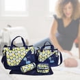 thumbnail image 4 of Juego de Bolsa de pañales Zulema Cambiador de pañales Mochila de hombro gran capacidad Azul Oscuro, 4 of 7