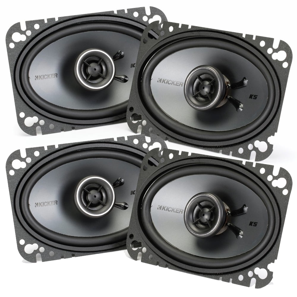 Kicker Speaker Bundle - Two pairs of Kicker 4x6 Inch KS-Series Speakers