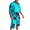 Blue, variant on Vedolay Mens Shorts Tracksuit Men's Summer 2 Piece Outfits Printed Shirts and Sports Shorts Sets,Blue 3XL