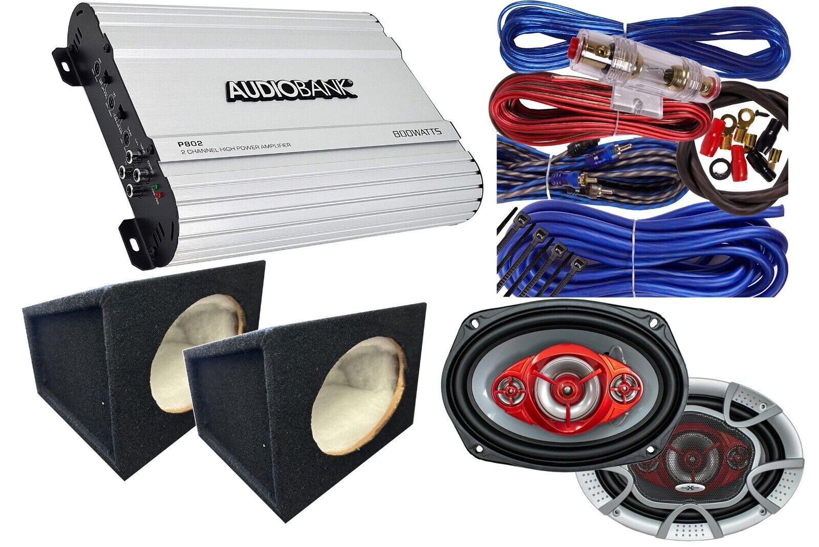 SoundXtreme 6x9" 4Way Speakers + 800W Amplifier + 2x S1 6x9" Speaker