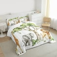 thumbnail image 3 of Castle Fairy Kids Lion Giraffe Elephant Full Size Comforter Sets,Wildlife Bedding Sets, 3 of 8