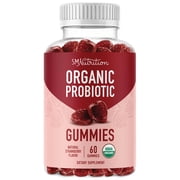 Organic Probiotic Gummies for Adults | 5 Billion CFU for Digestive Health & Immune Support | 60 Ct