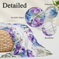 thumbnail image 2 of Spring Flowers Pillow Covers, Linen Long Throw Pillow Case, Watercolor Garden Florals Wooden Grain Holiday Pillow Protector Decorative Cushion Cover for Living Room/Bedroom 12" x 20", 2 of 8
