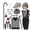 A06-Black, variant on 100 Days Of School Outfit for Girls, Old Lady Costume for Kids, Granny Grandma Kids Old Lady Accessories with Wig, Glasses Wrinkle, Cane, Jewelries,