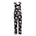 thumbnail image 3 of Halloween Women Wide Leg Dungarees Jumpsuits Skull Printed Spaghetti Romper Loose Overalls Playsuits, 3 of 6