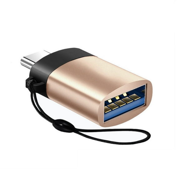 USB 3.1 Type C Male to USB 3.0 Type A Female OTG Adapter Converter Cable Cord, Pack of 5 (Gold)